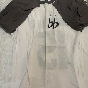 Gray and White Raglan T-Shirt